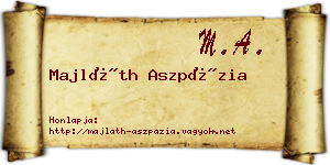 Majláth Aszpázia névjegykártya